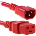 Unirise Usa Power Cord C14-C19 15Amp 250V Sjt 14/3 A PWCD-C14C19-15A-02F-RED